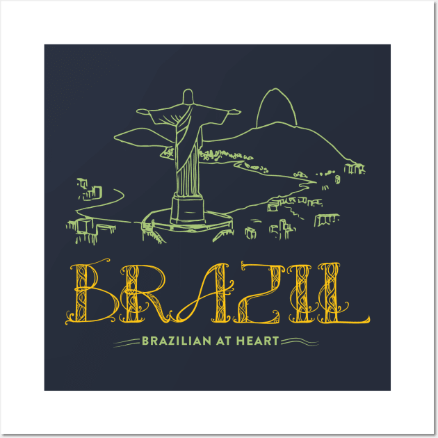 Brazil, Brazilian shirt, Brasil shirt Wall Art by OutfittersAve